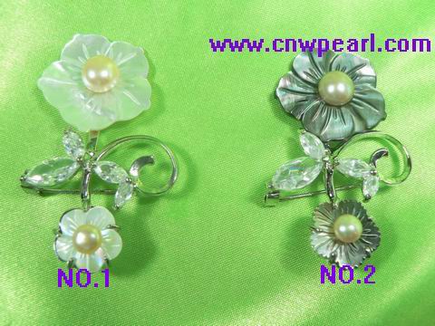 special desigh freshwater pearl brooches